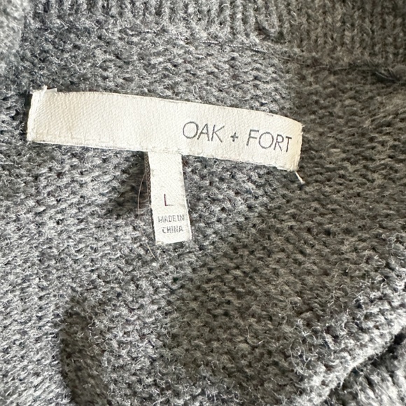 OAK + FORT Knitted Gray Sweater | Size : Large - Picture 8 of 8
